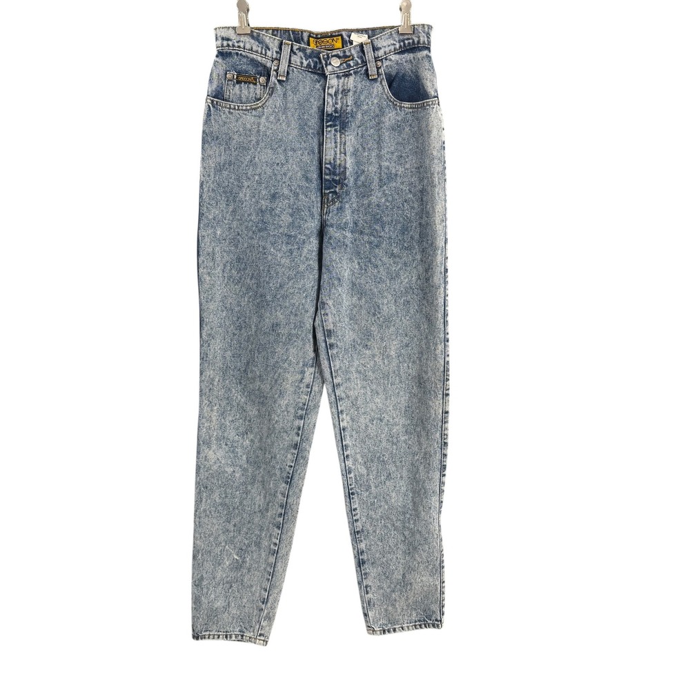 Vintage Sassoon Size 12‎ High Rise Acid Wash Jeans 33" Inseam USA
